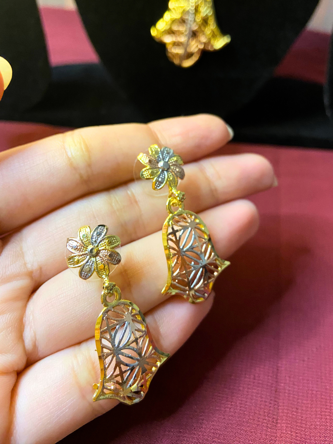 Elegant Antique Jewellery Set | Rose Gold & Silver Plating