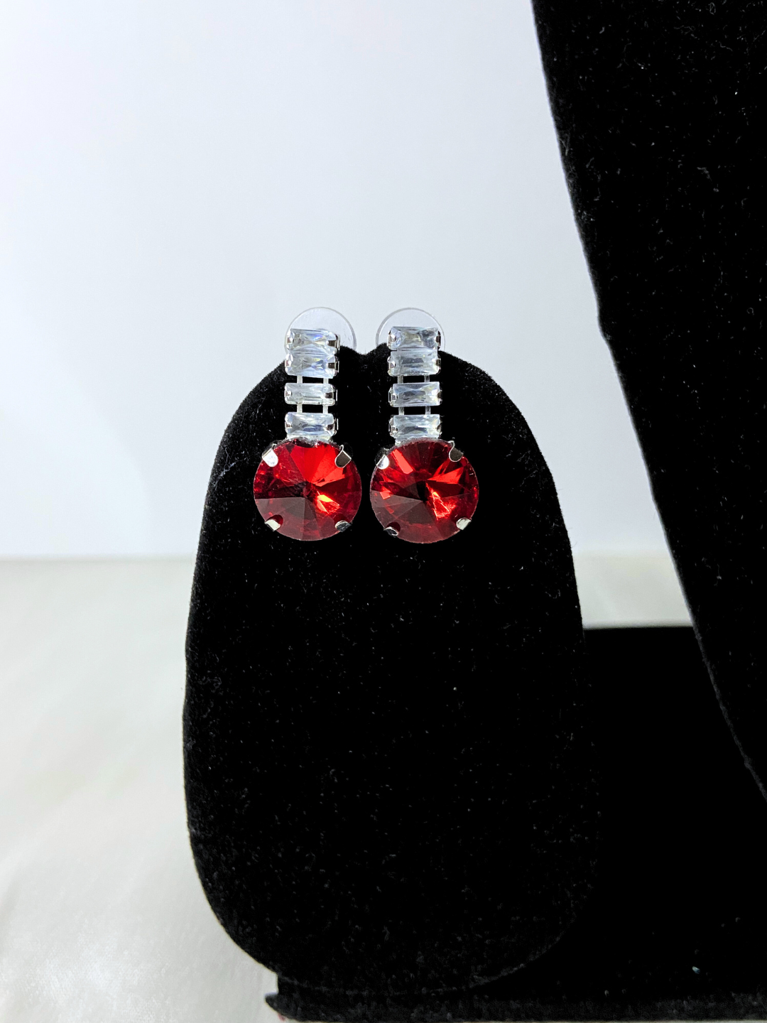 Minimalist Round Choker Set | Red Ruby Stones with Zircon Detailing