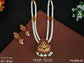 High Gold Polish Fancy Style Party wear Temple Laxmi Pendant Clustered Pearl Long Temple Pendant Set