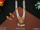 Designer Fancy Style Party wear High Gold Polish Clustered Pearl God Laxmi Pendant Temple Jewellery Pendant Set