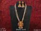 Beautiful Designer Laxmi Pendant Matte Gold Polish Party wear Long Temple Pendant Set