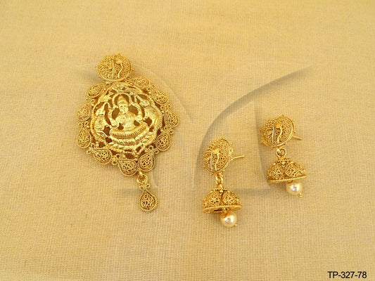 laxmi ji designed temple pendant