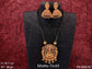 Designer Long Temple Jewelry Laxmi Design Pendant Set