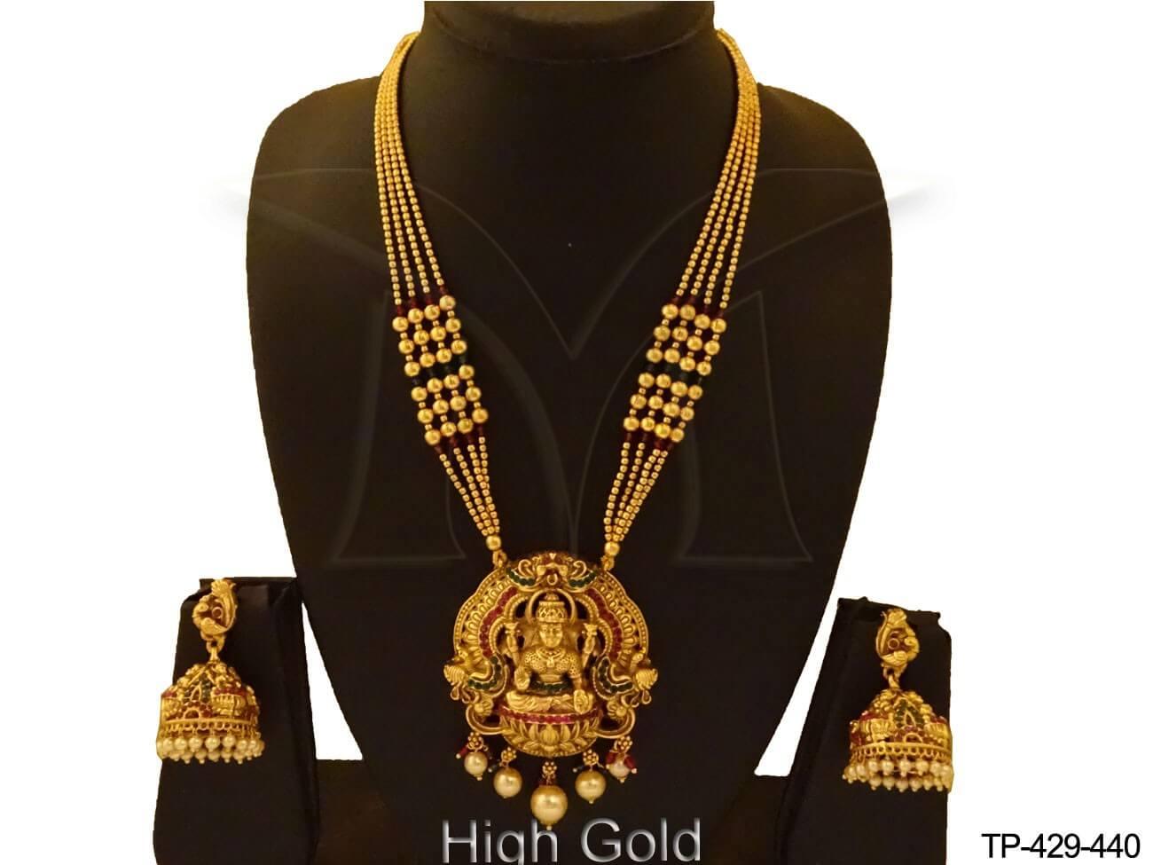 Long South indian Temple Pendant