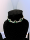 Minimalist Round Choker Set | Green Zircon Stones with Elegant Detailing