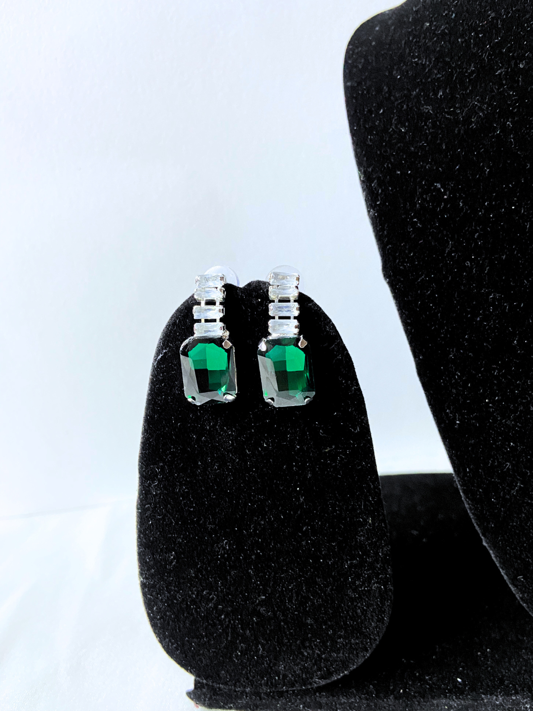 Minimalist Square Choker Set | Green Zircon Stones with Elegant Detailing