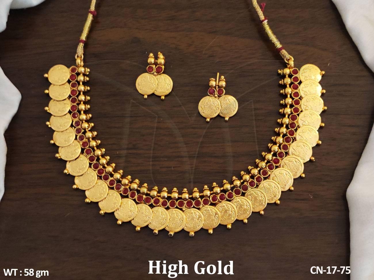 wedding wear coin necklace set