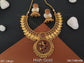 High Godl Laxmi Coin Design High Gold Polish Temple Jewellery Temple Short Neckalce Set