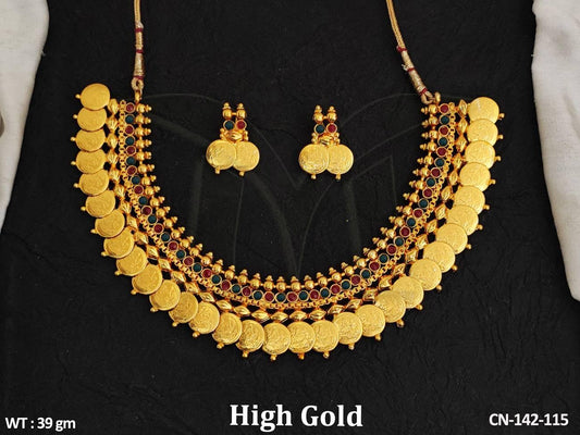 Laxmi Ji Moti Coin Necklace