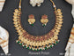 Temple Coin Design Rajwadi Polish God Laxmi Design Choker Style Temple Necklace Set