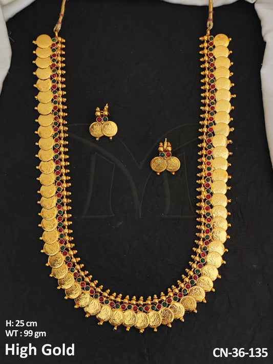 coin bridal long necklace set