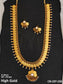 High gold Polish Designer Fancy Style Long Temple Coin Necklace Set