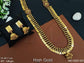 Laxmi Desing High Godl Polsih fancy Style Long Temple Jewllery Coin Necklace Set