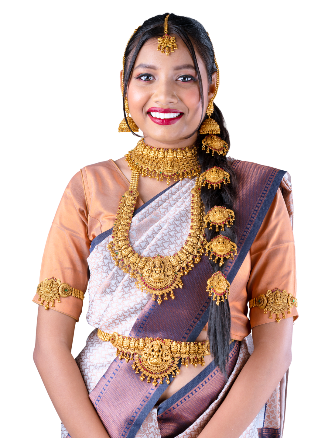 Temple Jewellery South Indian Bridal Set with Gold Plating | Traditional Wedding Collection