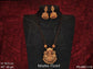 Beautiful Designer Laxmi Design Matte gold Polish Long Tempe Pendant Set