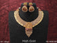 Designer Fancy Style High Gold Polish Temple Jewellery Beautiful Short Temple Necklace Set