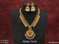 Beautiful Coin Laxmi Peacock Design Matte Gold Polish Clustered Pearl Kemp Jewelry Long Necklace Set