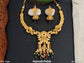 Temple Rajwadi Polish Fancy Style Short Necklace Set