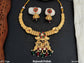 Temple Design Rajawdi Polish Full Stone Necklace Set