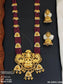 Temple Matte Gold Polish Fancy Design Necklace Set