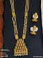 Beautiful Designer Matte gold Polish Full Stone Party Wear Long Necklace Set