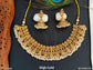 Temple Jewellery High Gold Polish Designer Party Wear Necklace set