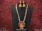 Matte Gold Polish Beautiful Pendant Design Party wear Long Temple Pendant Set