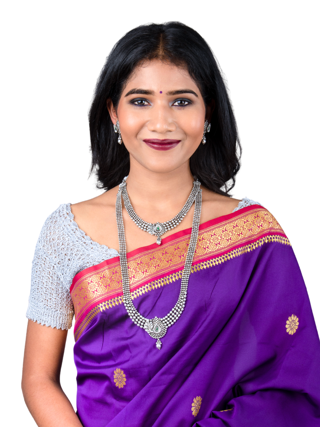 Oxidised Jewellery Set with Choker & Long Pendant | Leaf Design with Green Stones