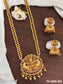 High Gold Polish Designer God Laxmi Pendant Long Temple Jewellery Kemp Pendant Set