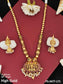 Temple Jewellery South Style High Gold Polish Designer Wedding Wear Temple Pendant Set
