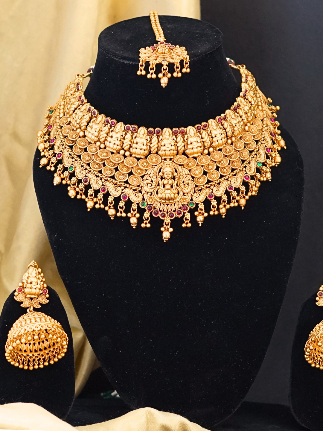Temple Jewellery South Indian Bridal Set with Gold Plating | Traditional Wedding Collection