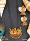 Temple Jewellery Beautiful Matte Gold Polish Party Wear Pendant Set