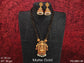 Designer Fancy Style God Laxmi Pendant Matte Gold Polish Beautiful Temple Pendant Set