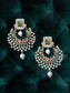 Mirror Zircon Earrings | Round Shape with Intricate Detailing | Wedding & Ethnic Wear