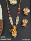Temple Jewellery Rajwadi Polish God Krishna Figure Fancy Style Beaded Temple Pendant Set