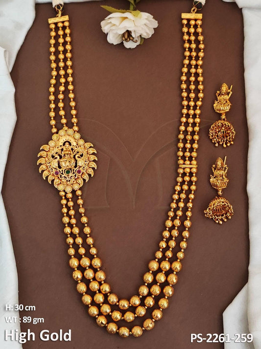 Lotus Laxmi Virajit Side Temple Pendant