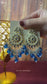 Kundan Earrings with Blue Moti & White Kundan Stones | Gold-Plated | Ethnic & Wedding Wear